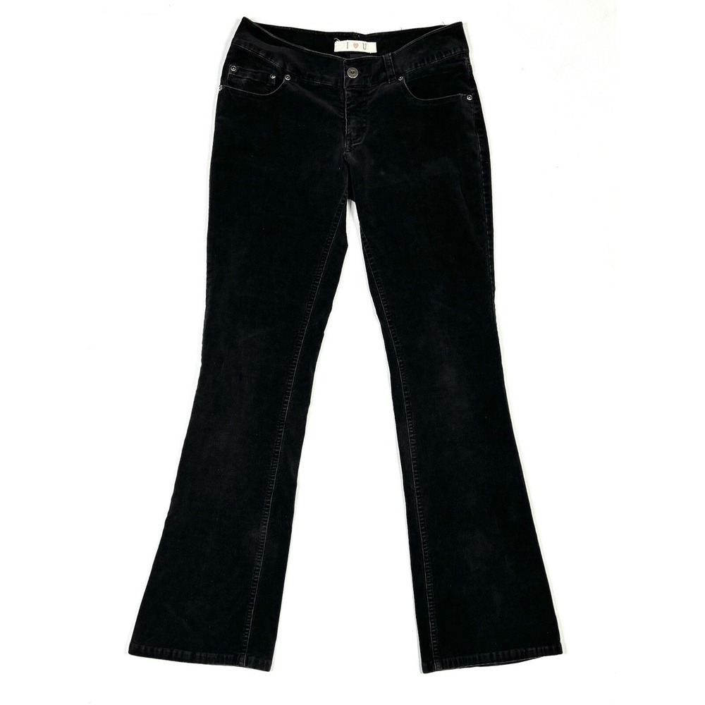 I.L.U Jeans Women's 1 28 X 30 Black Velvet Stretch Pants Love